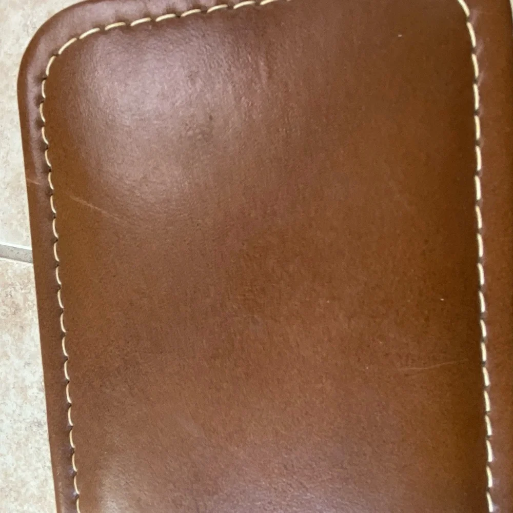 Vintage Leather Brown Brevoni Mid Century Men’s Cufflinks Tie Bars Jewelry Box